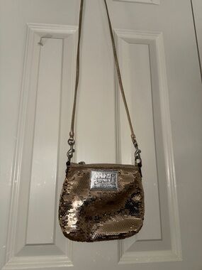 Gold Sequin Crossbody Bag